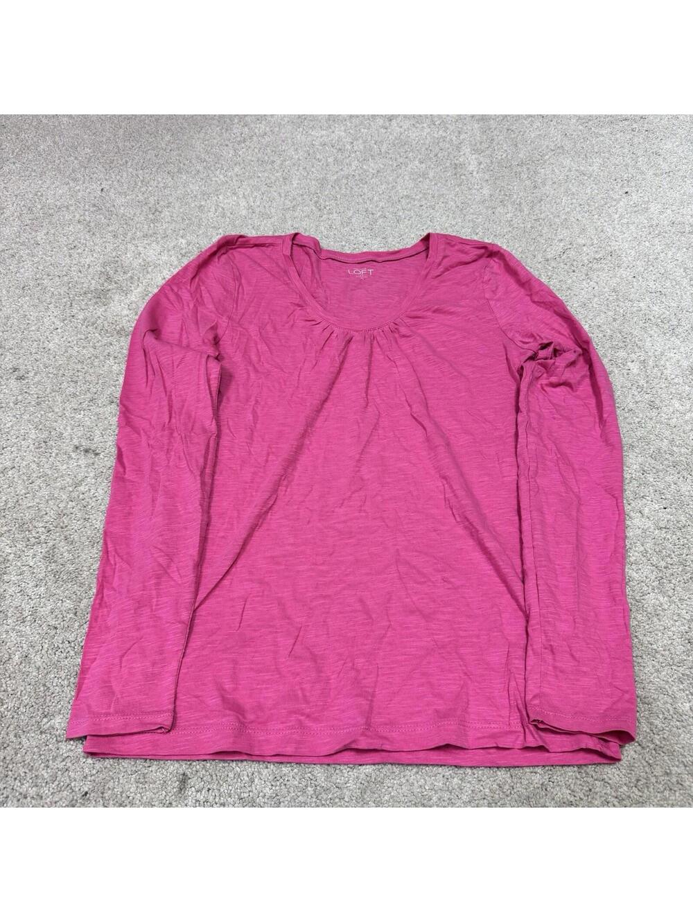 Loft Blouse Women’s Pink Long Sleeve Size XS